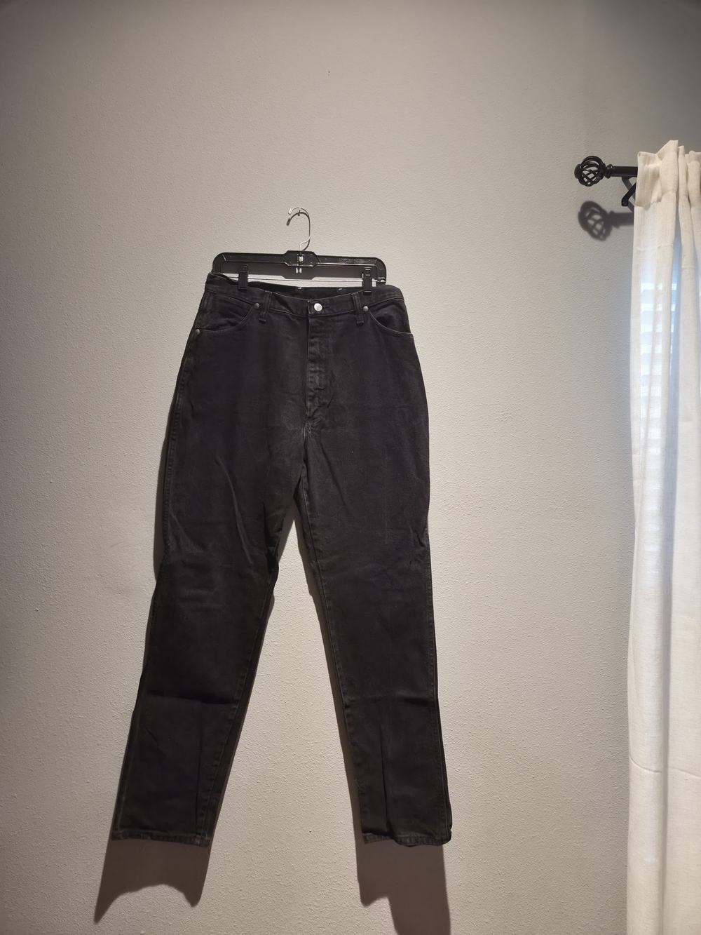 Wrangler Black Denim Jeans with Contrast Stitching